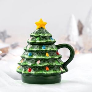 Mr. Christmas lidded nostalgic tree green classic mug